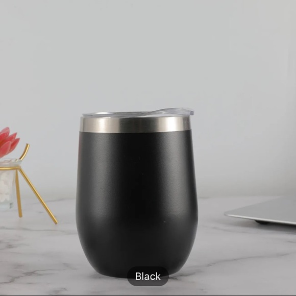 12 ounce Insulated Wine Tumbler with lid. - Picture 2 of 2